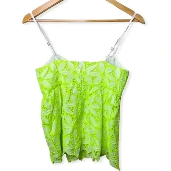 Lilly Pulitzer Neon Green Mellie Eyelet Tank Top - Picture 3 of 7